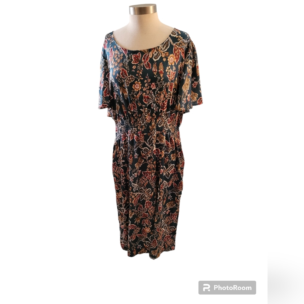 Hayden Maxi Dress Floral Satin Sz 2X